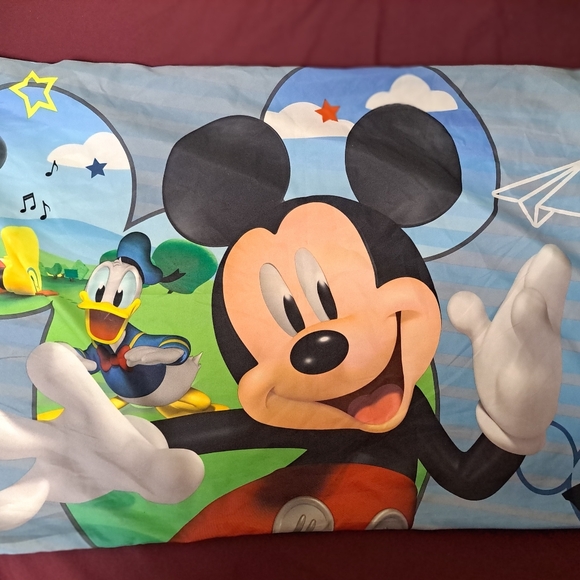Mickey Mouse with Pluto and Donald Duck Standard Size Pillowcase. - Picture 2 of 5